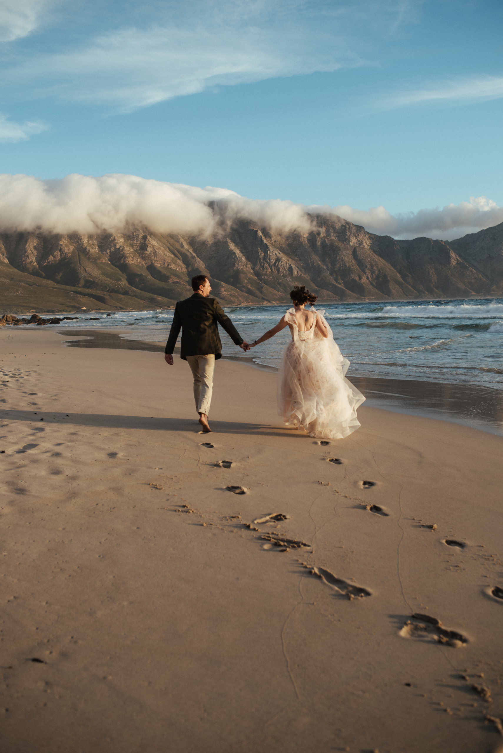 There's nothing better than being barefoot on the beach... Or wait, being bare foot on a beach in Cape Town after just marrying the love of your life